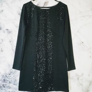 Donna Ricco grey sequins shift dress size 8